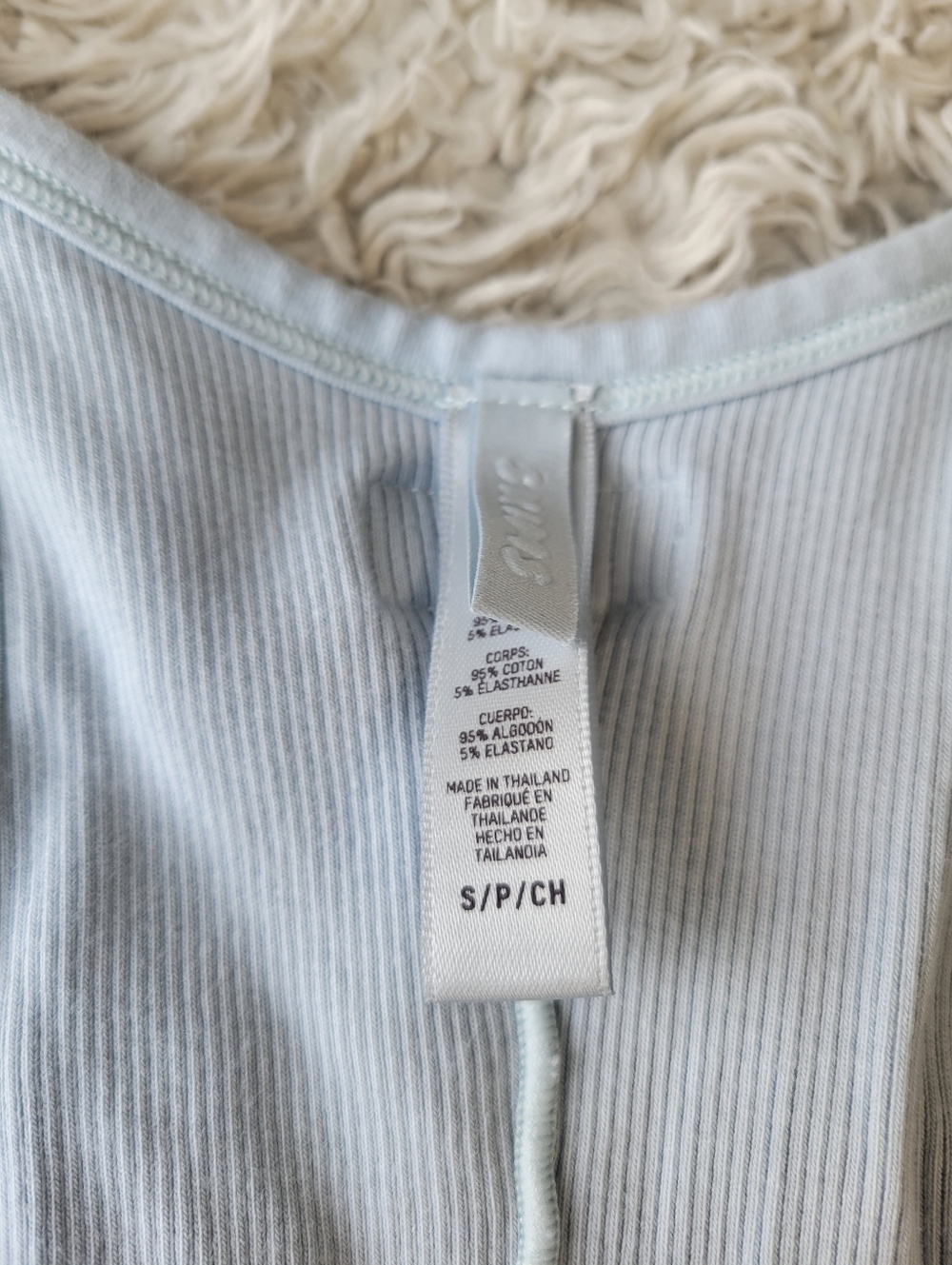 Skims Cotton Rib Mini Dress Opal Blue Size Small - Picture 7 of 7